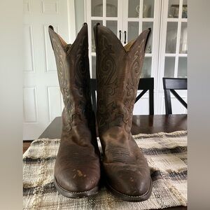 JUSTIN Boots Men’s Brown Western Cowboy Boots 12